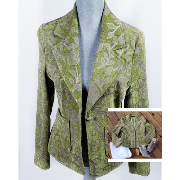 Taunt Rose Brocade Boho Style Blazer S - Picture 1 of 7